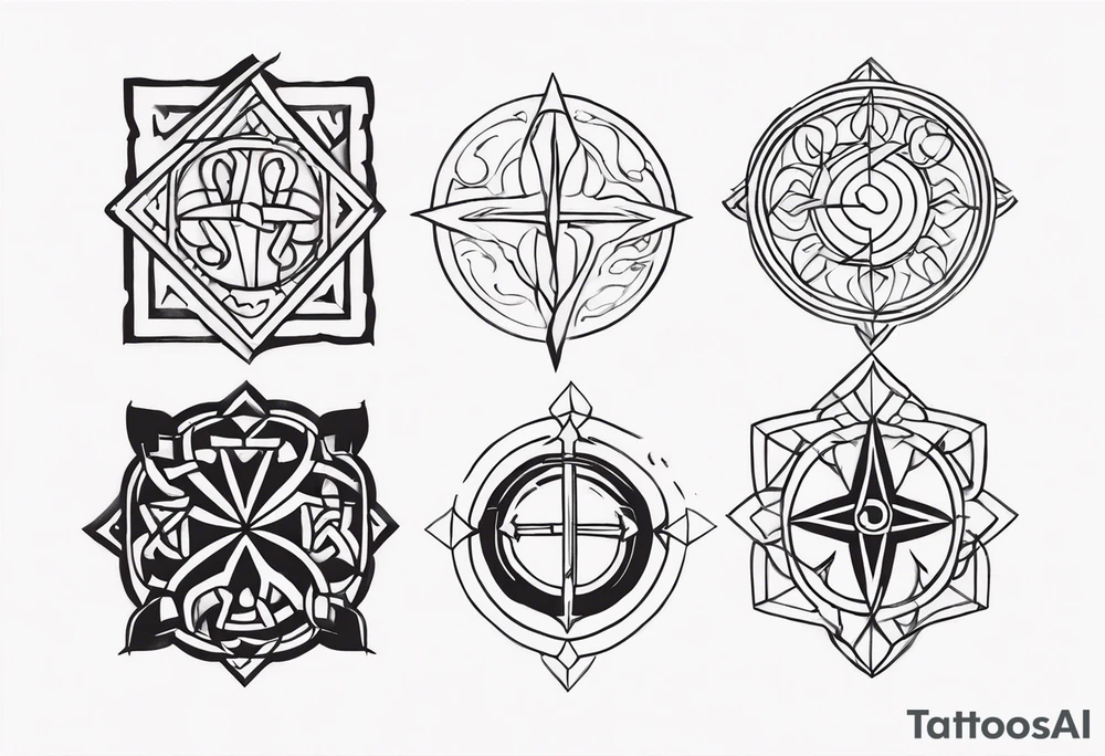 Nordic, viking small and dainty symbol tattoo idea