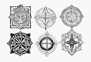 Nordic, viking small and dainty symbol tattoo idea