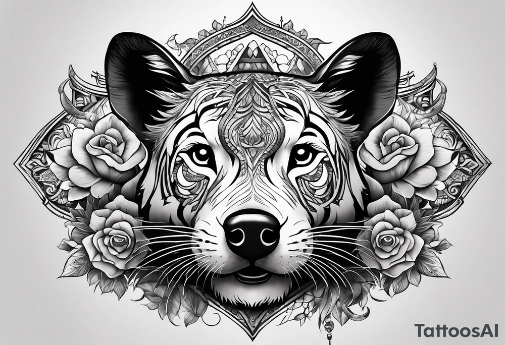 Shoulder tattoo with a Rat, pig, tiger, dog, snake tattoo idea Shoulder tattoo with a Rat, pig, tiger, dog, snake tattoo idea