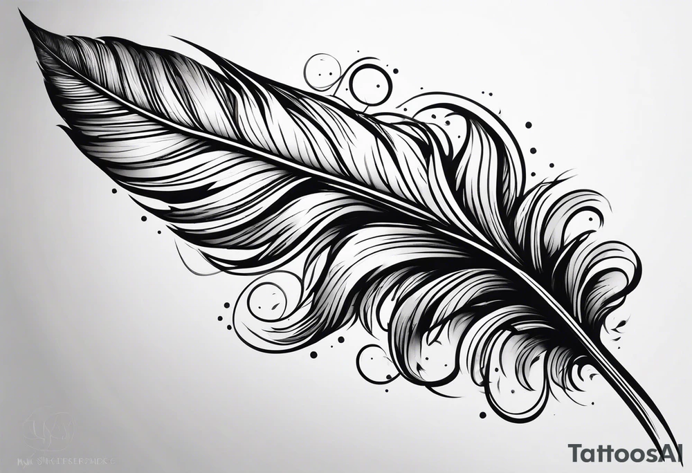 Thin feather tattoo idea