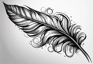 Thin feather tattoo idea