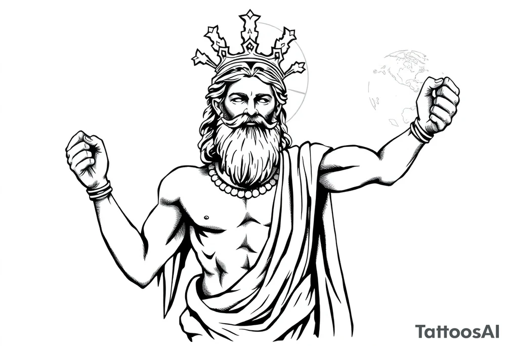 Greek god atlas, holding up the world tattoo idea