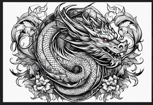 Pretty dragons tattoo idea