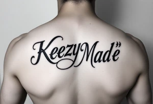 letters only fancy twisted and intertwined through one another (KeezY MadE ) almost like one line tattoo idea