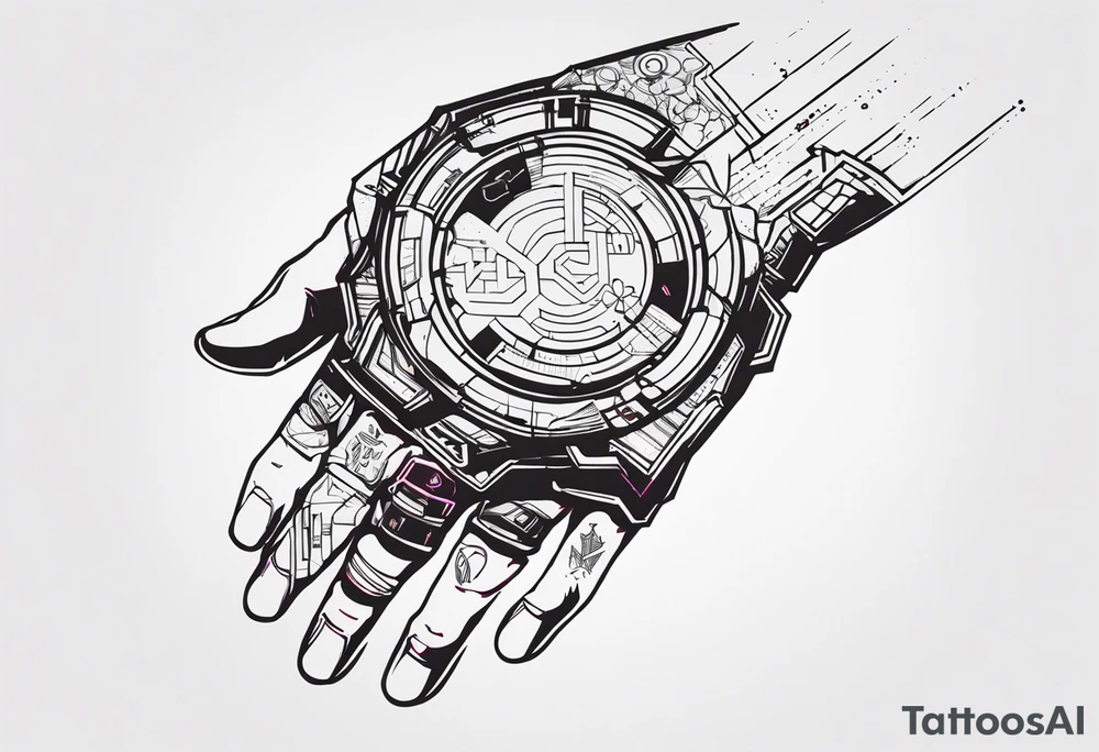 cyberpunk 2077, hand tattoo, subtle, tattoo idea