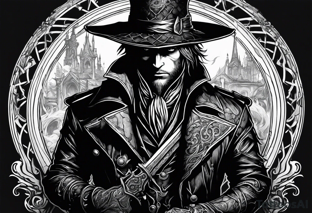 Bloodborne hunter tattoo idea