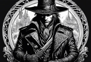 Bloodborne hunter tattoo idea