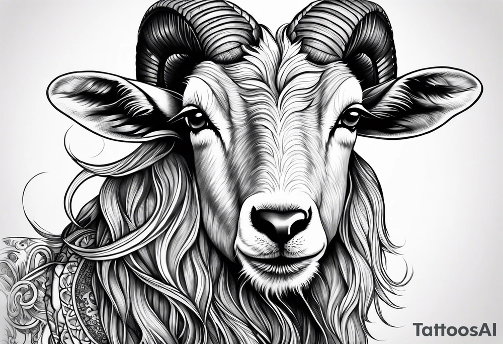 Aquarius goat tattoo idea