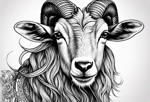 Aquarius goat tattoo idea