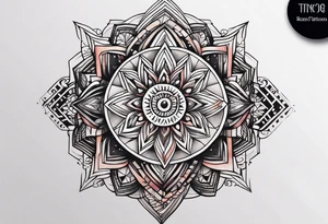 cuff tattoo, dense ink tattoo idea