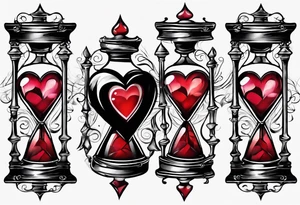 Heart hourglass tattoo idea