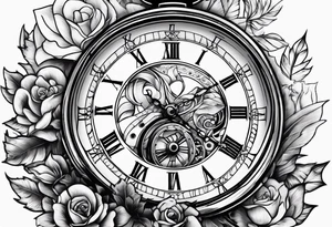 Pocket watch tattoo idea