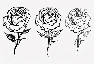 rose flower, one line, blood dripping from the flower, long and not wide tattoo idea