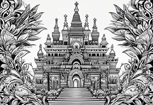 A king tattoo drawn in a tribal style. tattoo idea
