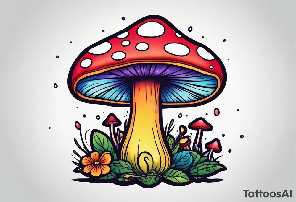 shroom tattoo tattoo idea