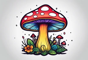 shroom tattoo tattoo idea