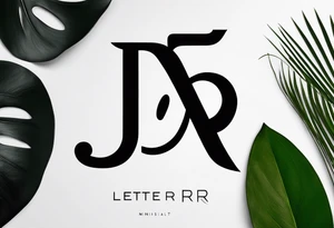 Letter J and letter R close together tattoo idea