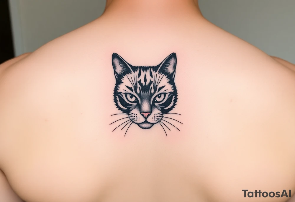 black cat tattoo idea