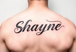The name shayne written tattoo idea