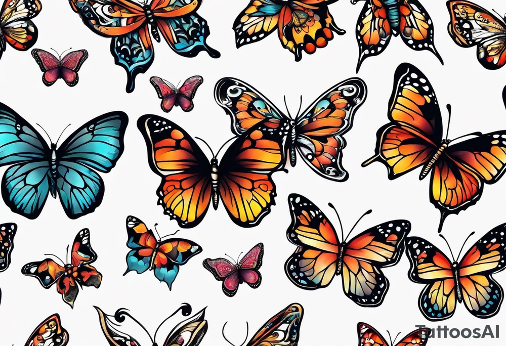 Butterflies tattoo idea