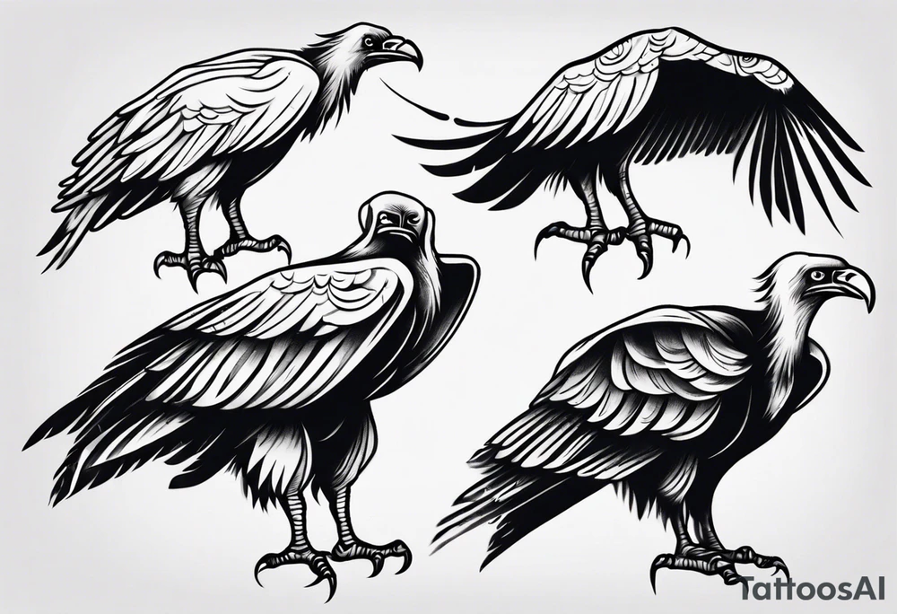 vulture
classic tattoo style tattoo idea