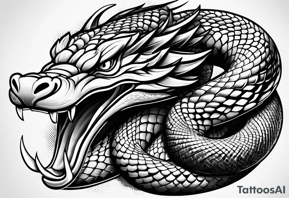 Uma cobra fofa tattoo idea