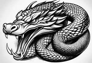 Uma cobra fofa tattoo idea