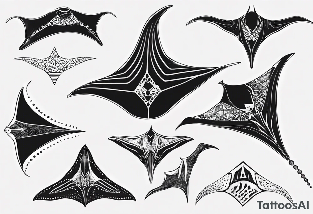 a manta ray tattoo idea