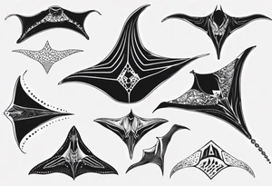 a manta ray tattoo idea