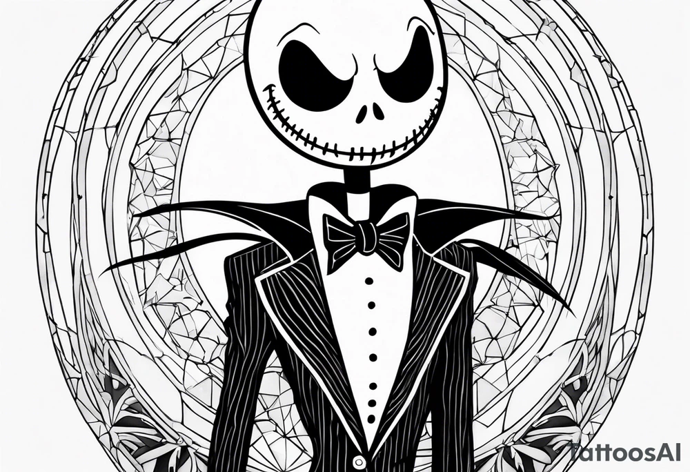 jack skellington minimalist tattoo tattoo idea