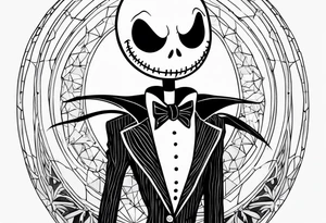 jack skellington minimalist tattoo tattoo idea