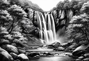 water fall tattoo idea
