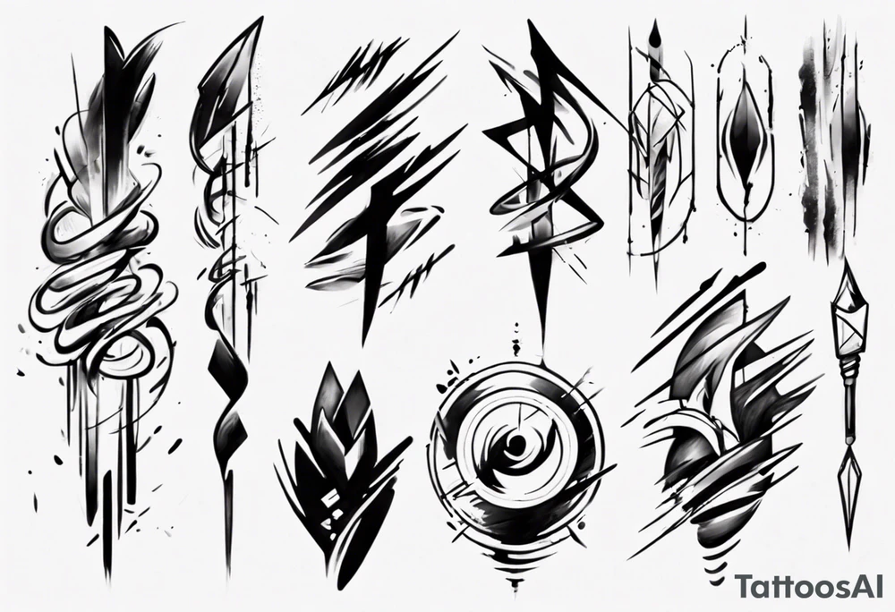 Brush stroke time tattoo idea