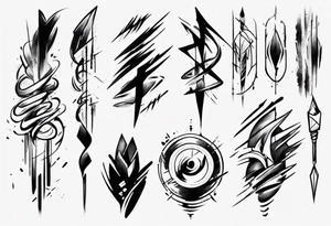 Brush stroke time tattoo idea