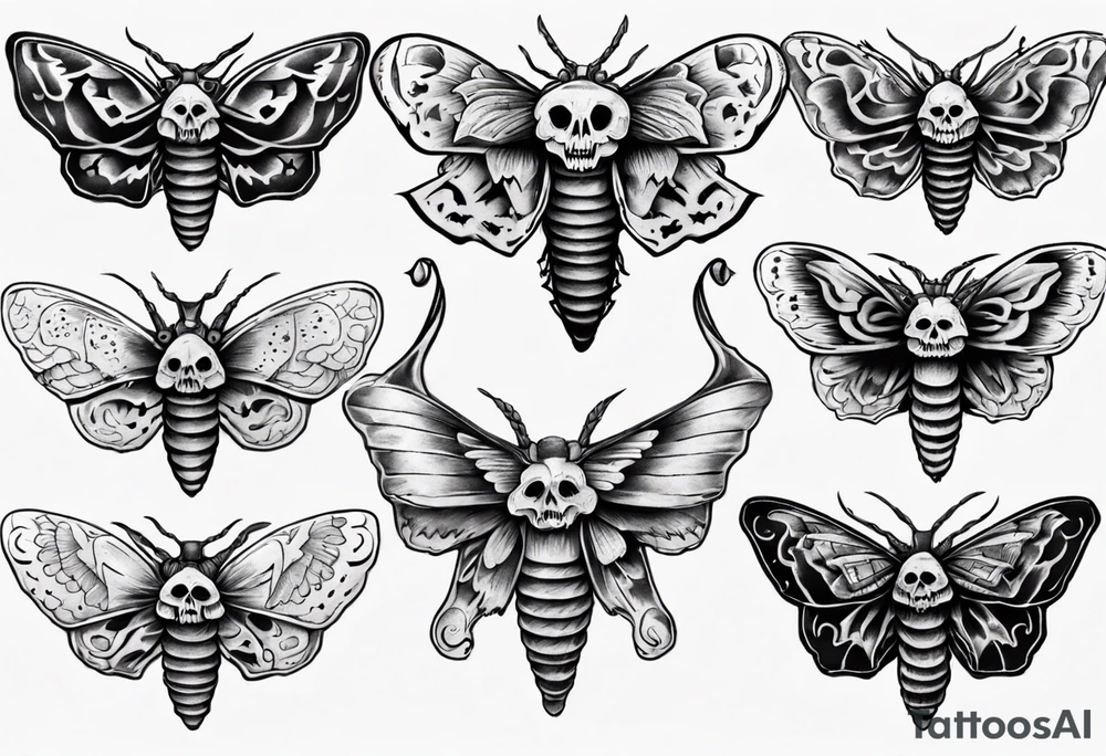 Death moth tattoo idea