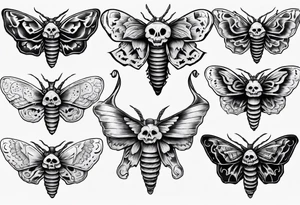 Death moth tattoo idea