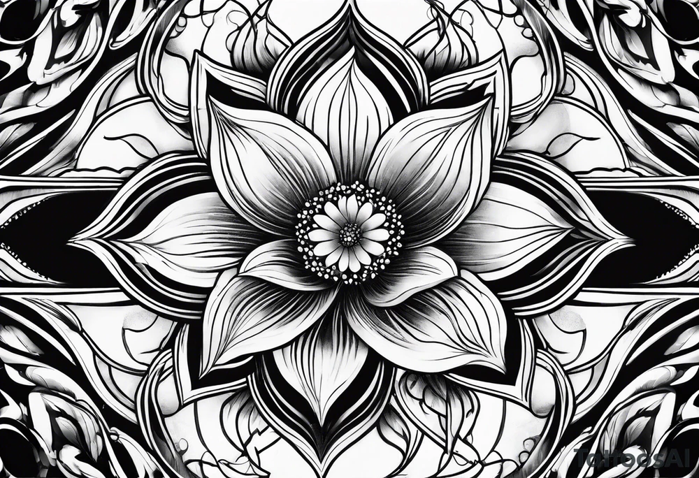 a flower within a galaxy tattoo idea