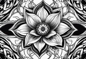 a flower within a galaxy tattoo idea