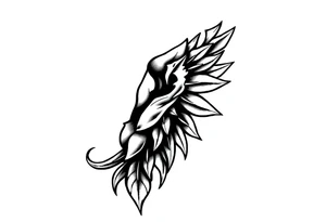 God related or ghetto chicano idea behind the ear vertical tattoo idea