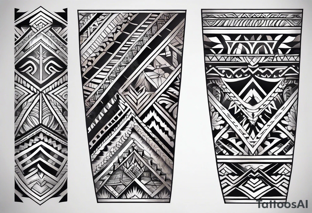 Polynesian tribal forearm tattoo idea