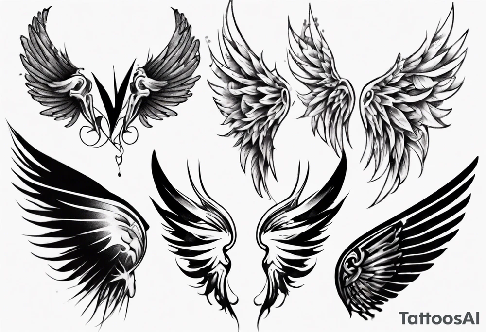 music wings tattoo idea