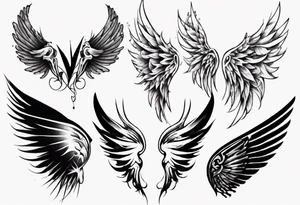 music wings tattoo idea