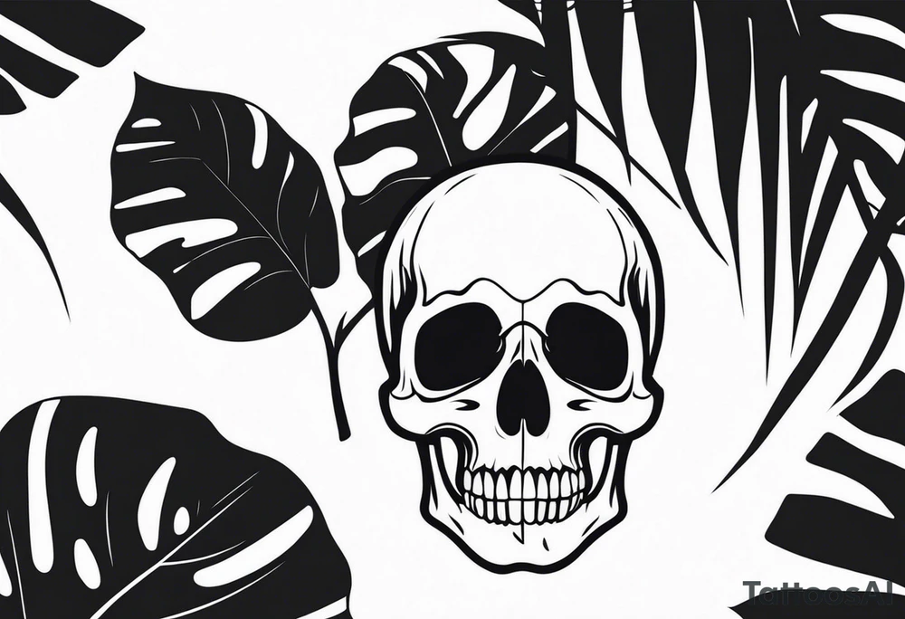 Skull Illustration tattoo idea