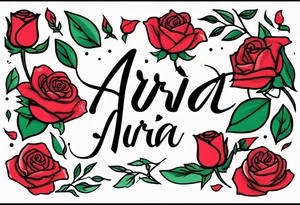 The name aria with a rose tattoo idea