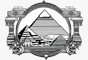 egyptian theme , cleopatra , pyramids,  all seeing eye tattoo idea