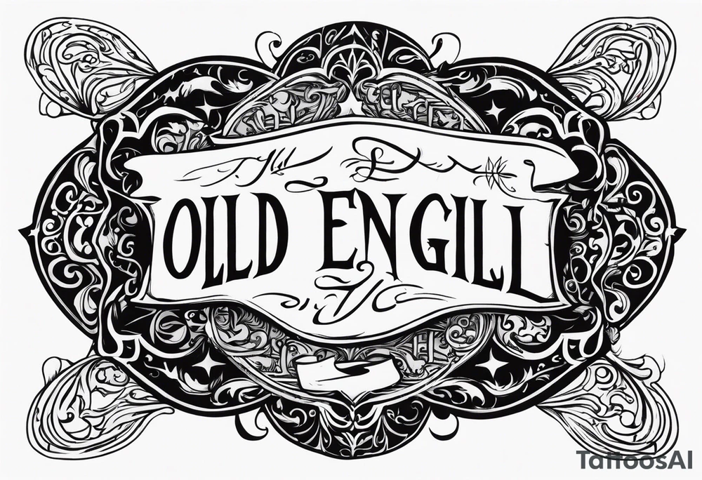 i put a spell on you in old english tattoo idea