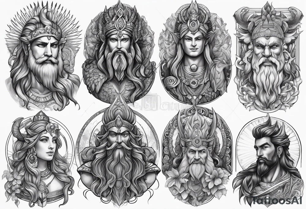 mythological gods tattoo idea