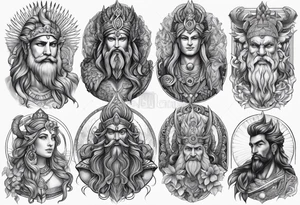 mythological gods tattoo idea