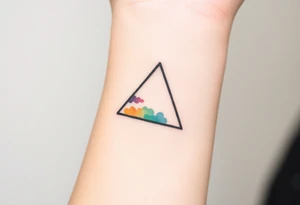 A small tattoo on my wrist to represent my lesbian identity, but in a subtle way. Fine line. Triangle tattoo idea