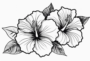 Hibiscus flowers tattoo idea